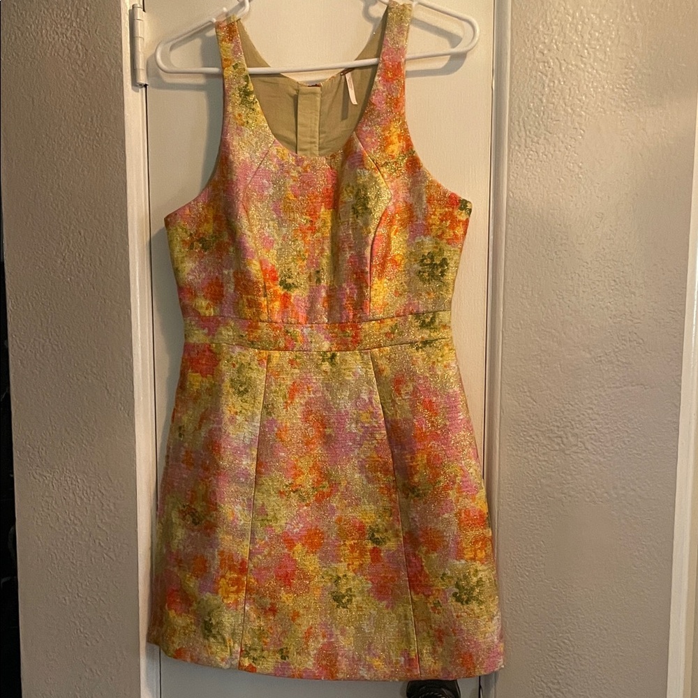 Free People Floral Jacquard Sleeveless Dress